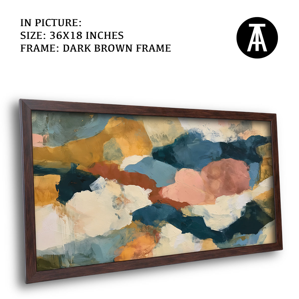 Artwork in Dark Brown Frame