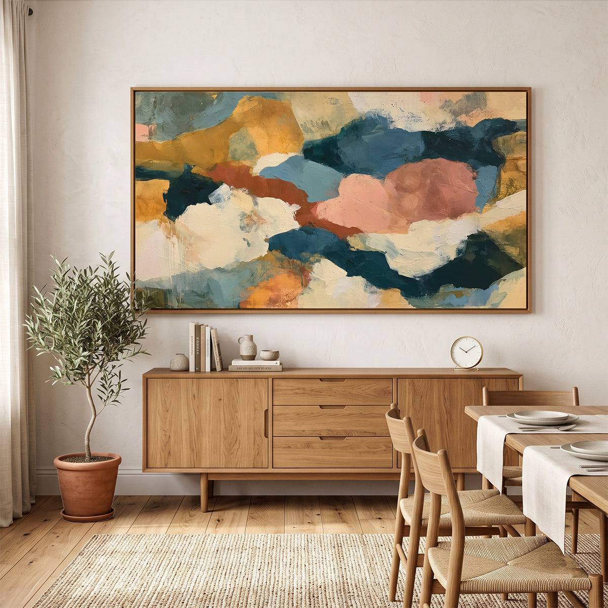Abstract Painting in a Lifestyle Setting