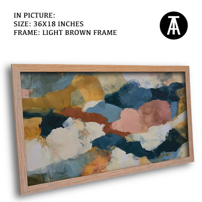 Artwork in Light Brown Frame