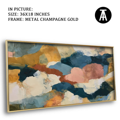 Artwork in Metal Champagne Gold Frame