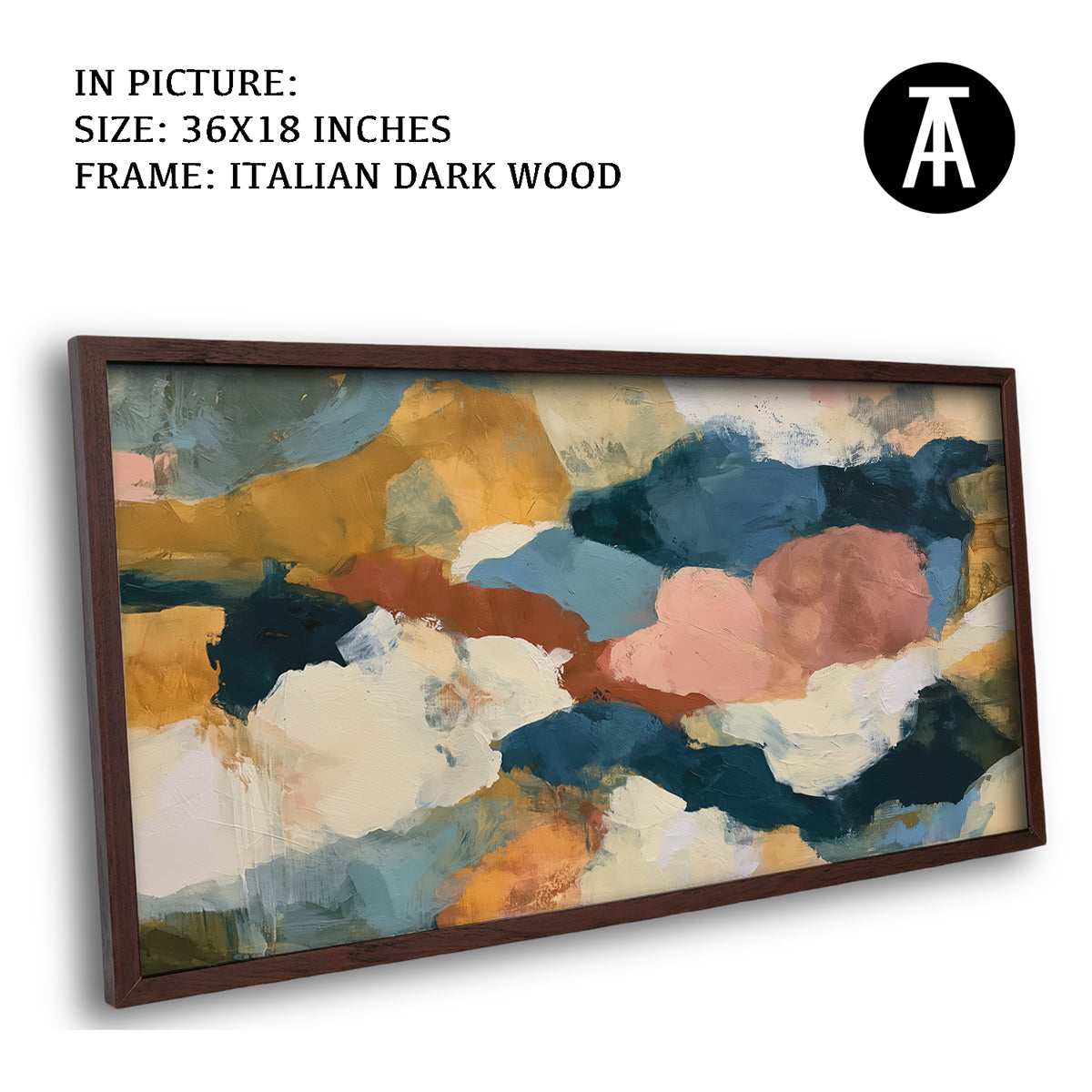 Artwork in Dark Wood Frame