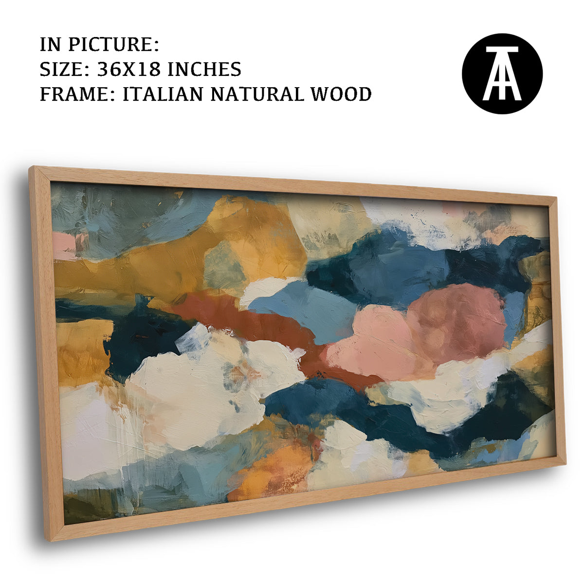 Artwork in Natural Wood Frame