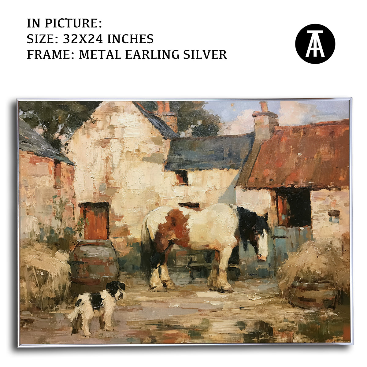 Artwork in Metal Earling Silver Frame