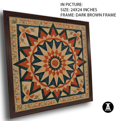 Artwork in Dark Brown Frame