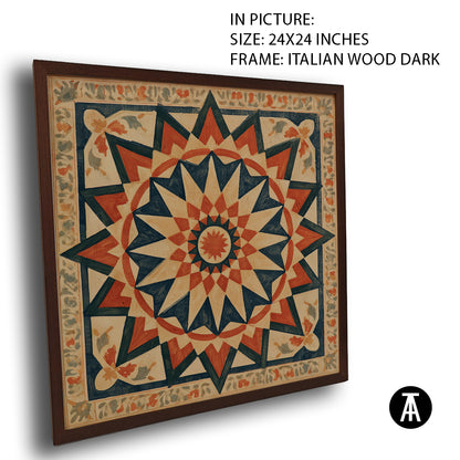 Artwork in Dark Wood Frame