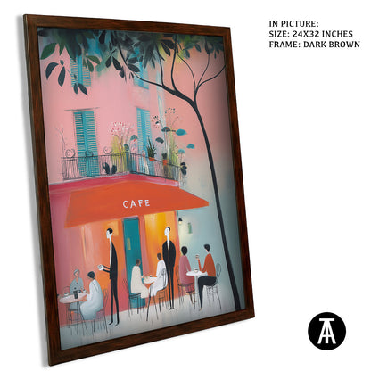 Artwork in Dark Brown Frame