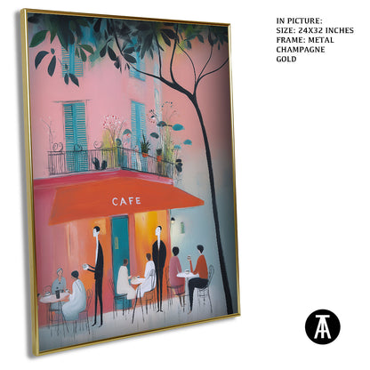 Artwork in Metal Champagne Gold Frame