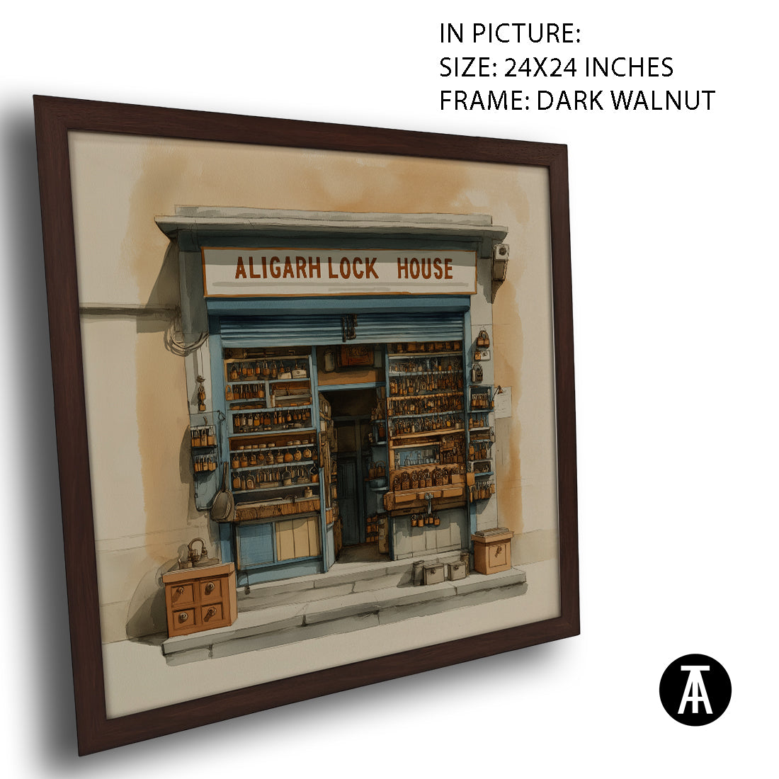 Artwork in Dark Walnut Frame