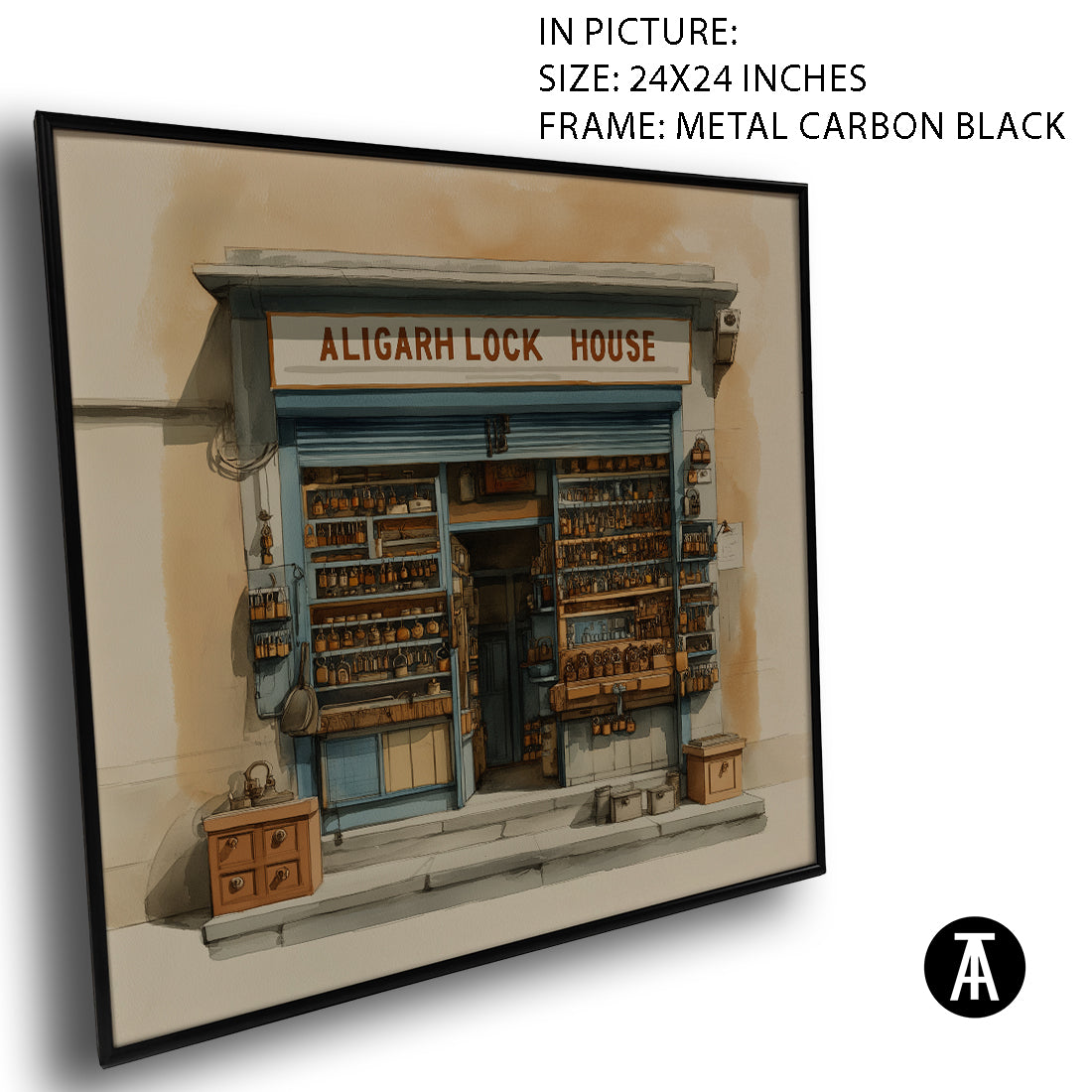 Artwork in Carbon Black Meta Frame