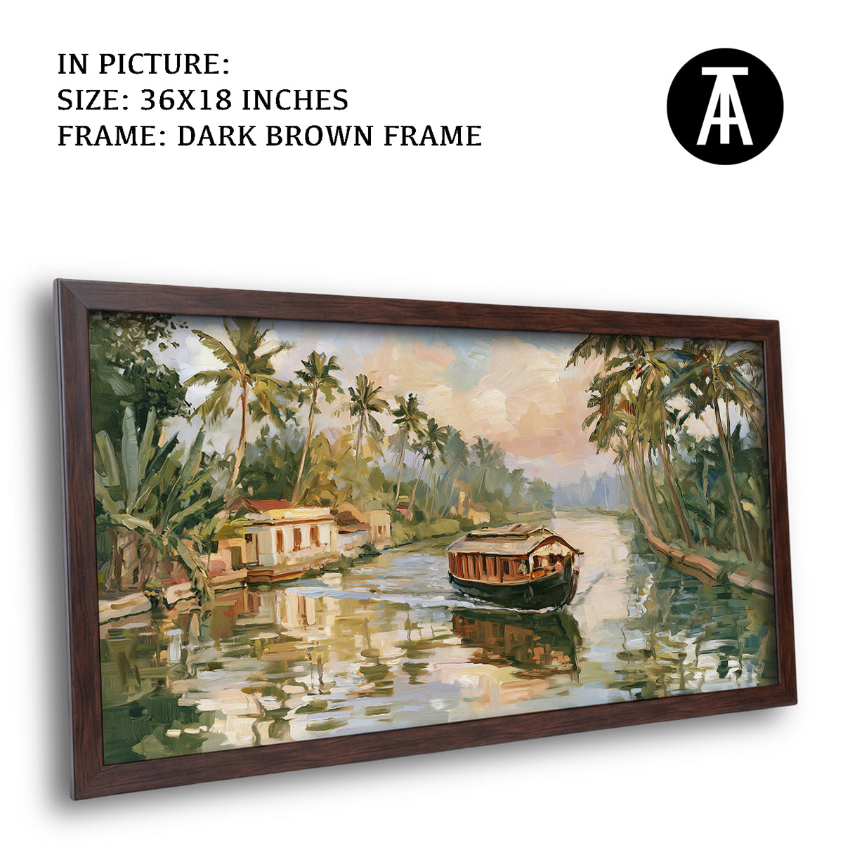 Artwork in Dark Brown Frame