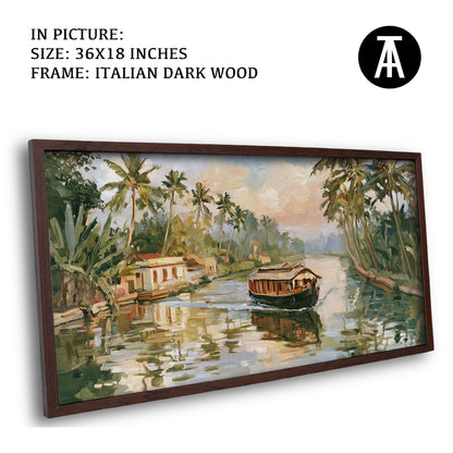 Artwork in Dark Wood Frame