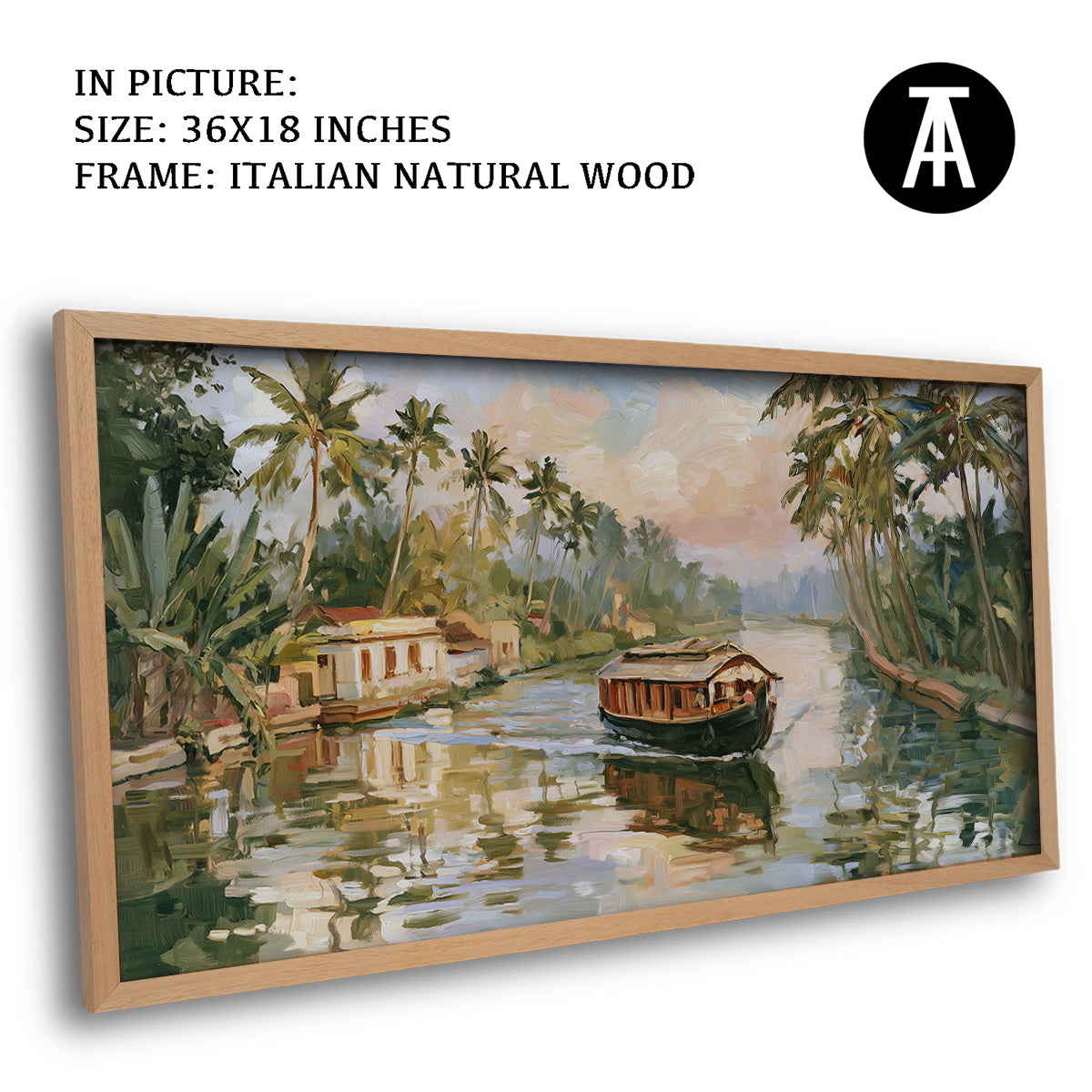 Artwork in Natural Wood Frame