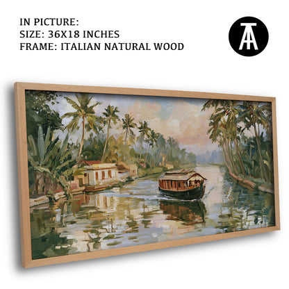 Artwork in Natural Wood Frame