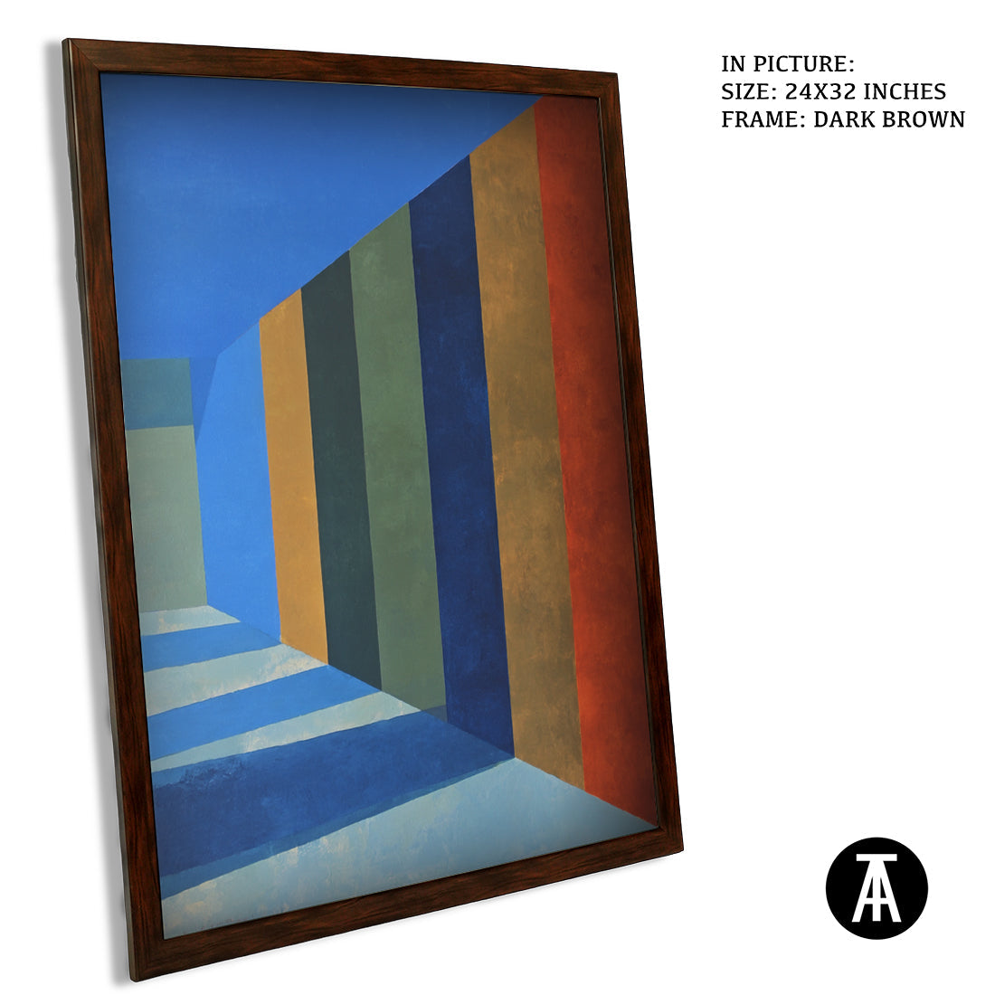 Artwork in Dark Brown Frame