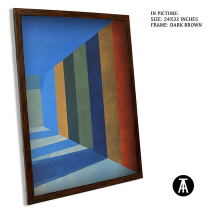 Artwork in Dark Brown Frame