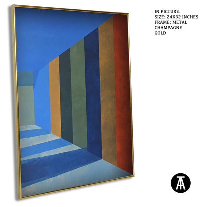 Artwork in Metal Champagne Gold Frame