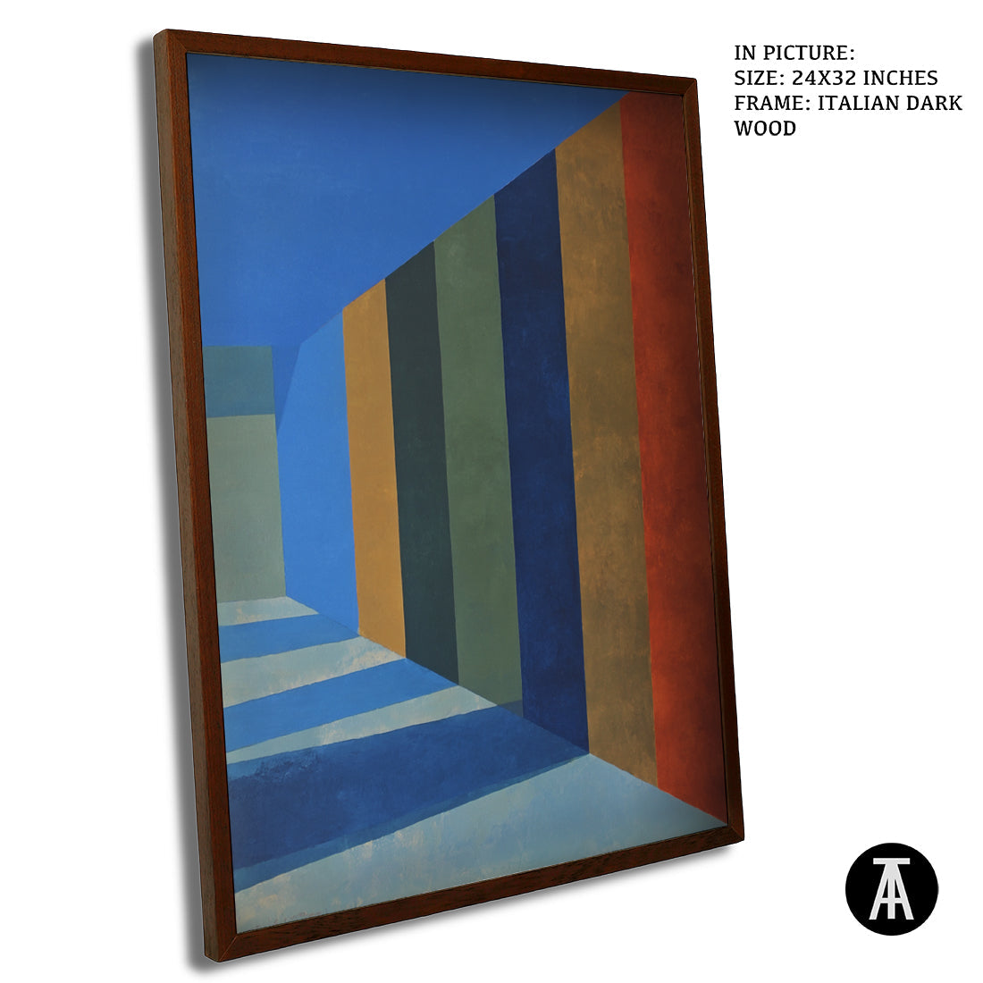 Artwork in Dark Wood Frame