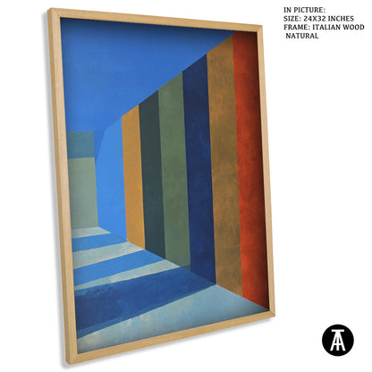 Artwork in Natural Wood Frame