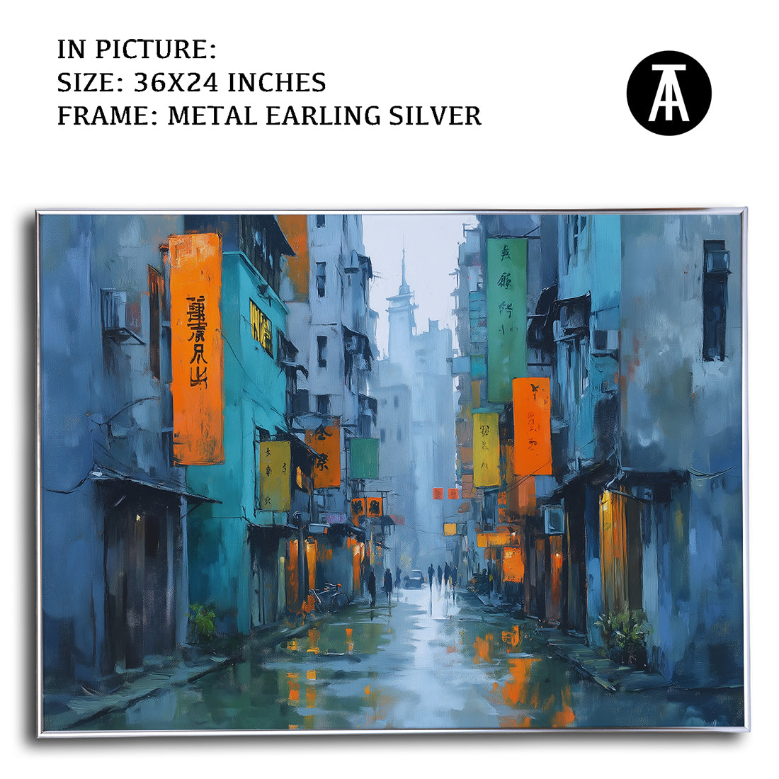 Artwork in Metal Earling Silver Frame