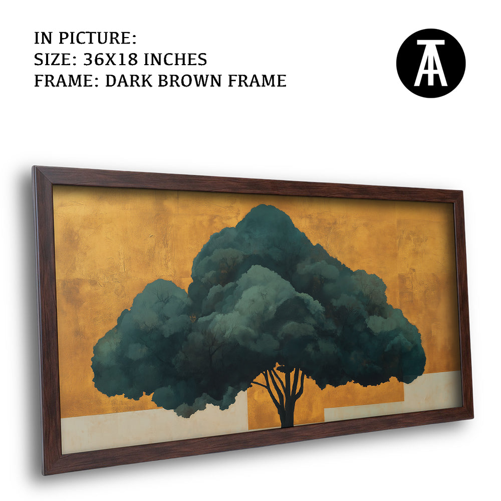 Artwork in Dark Brown Frame