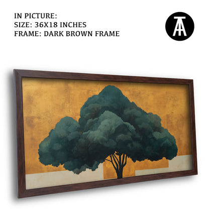 Artwork in Dark Brown Frame