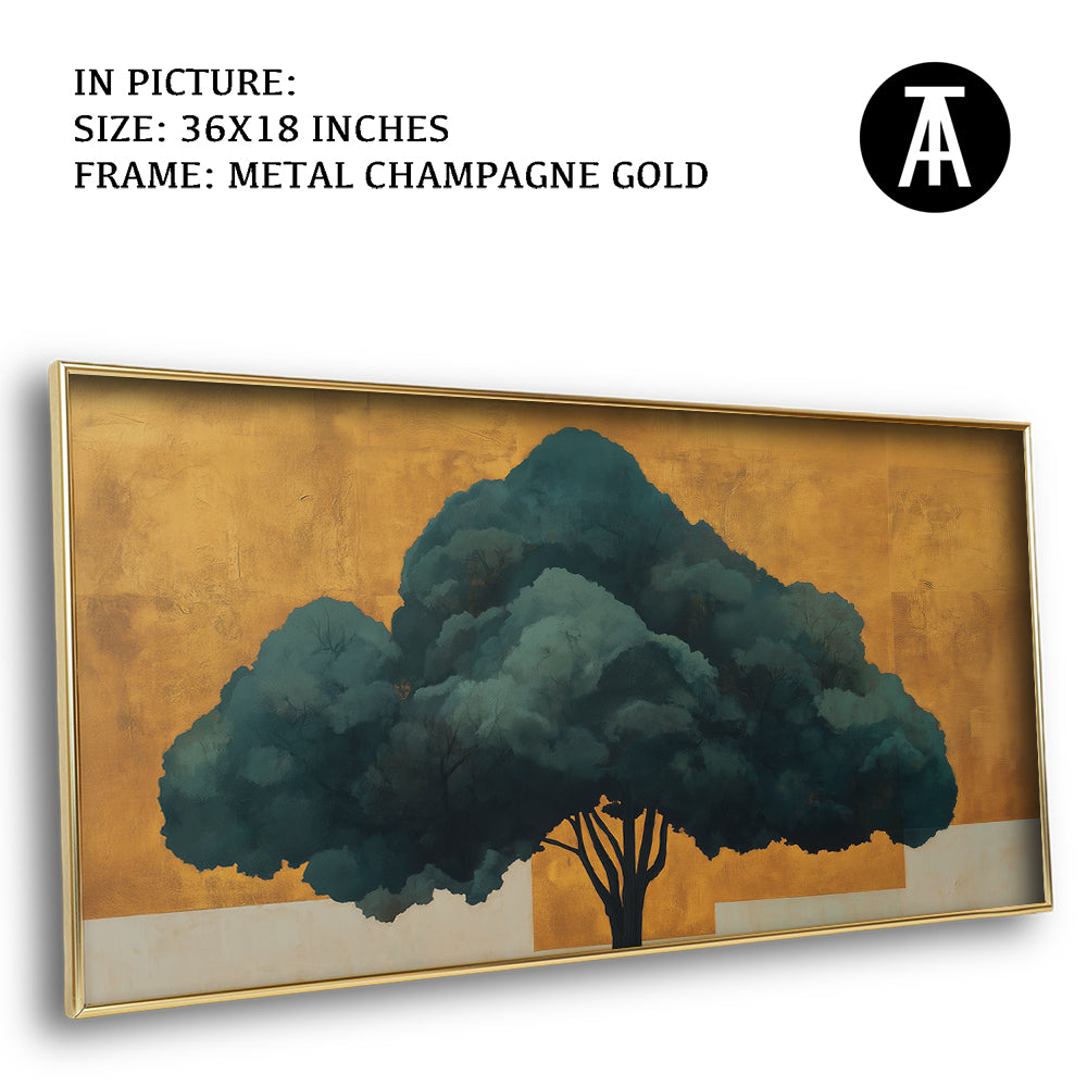 Artwork in Metal Champagne Gold Frame