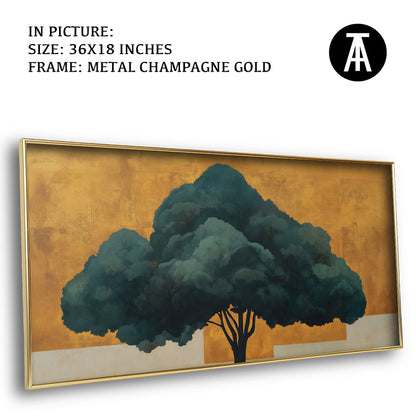 Artwork in Metal Champagne Gold Frame