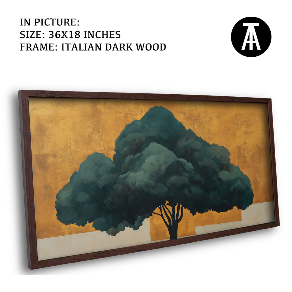 Artwork in Dark Wood Frame