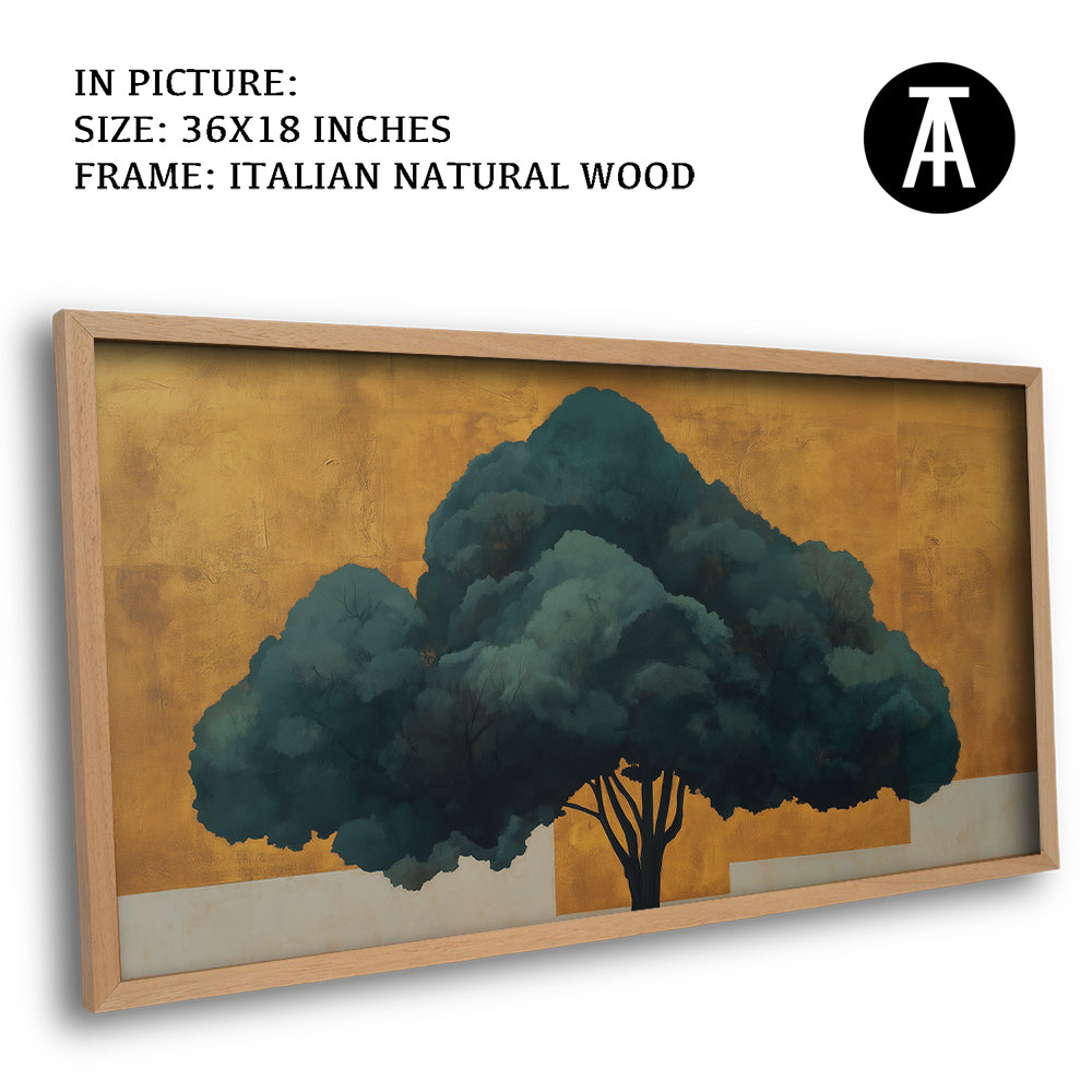Artwork in Natural Wood Frame