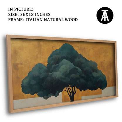 Artwork in Natural Wood Frame