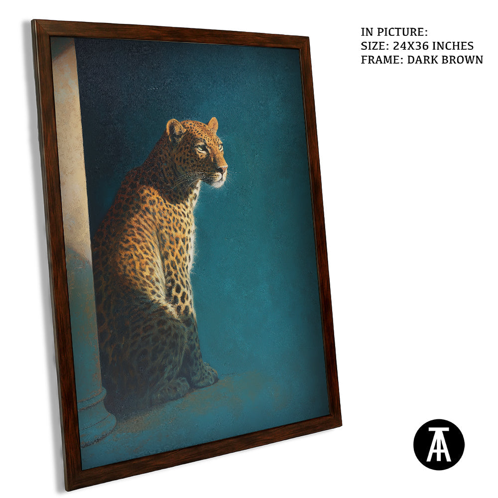 Artwork in Dark Brown Frame