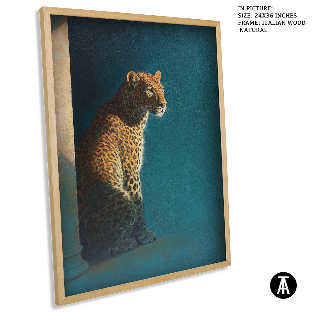 Artwork in Natural Wood Frame