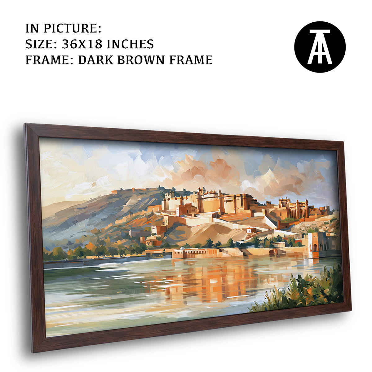 Artwork in Dark Brown Frame