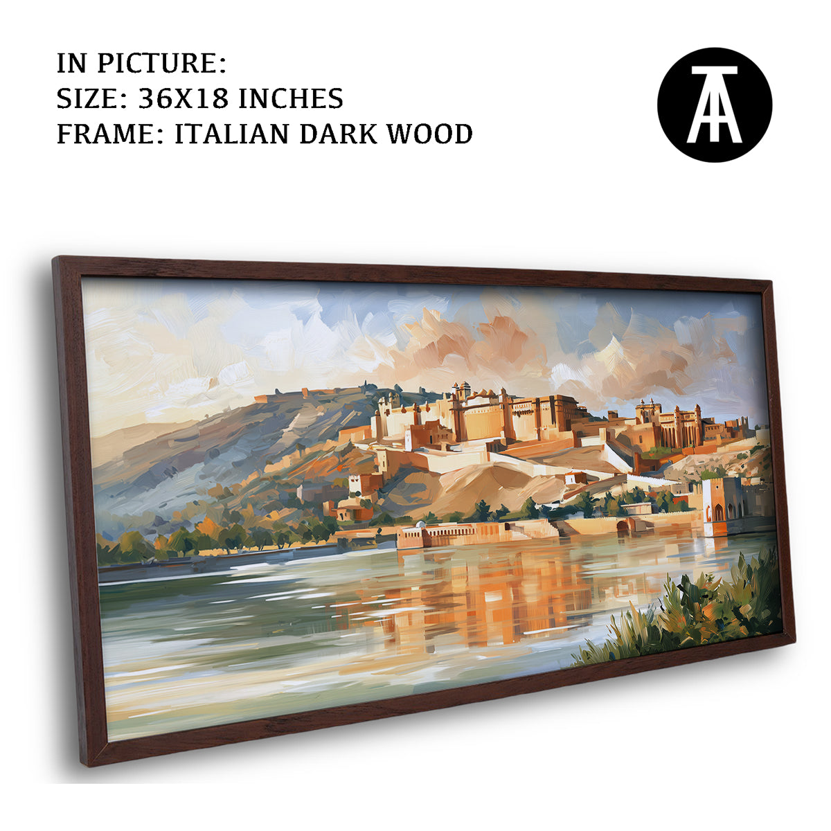 Artwork in Dark Wood Frame