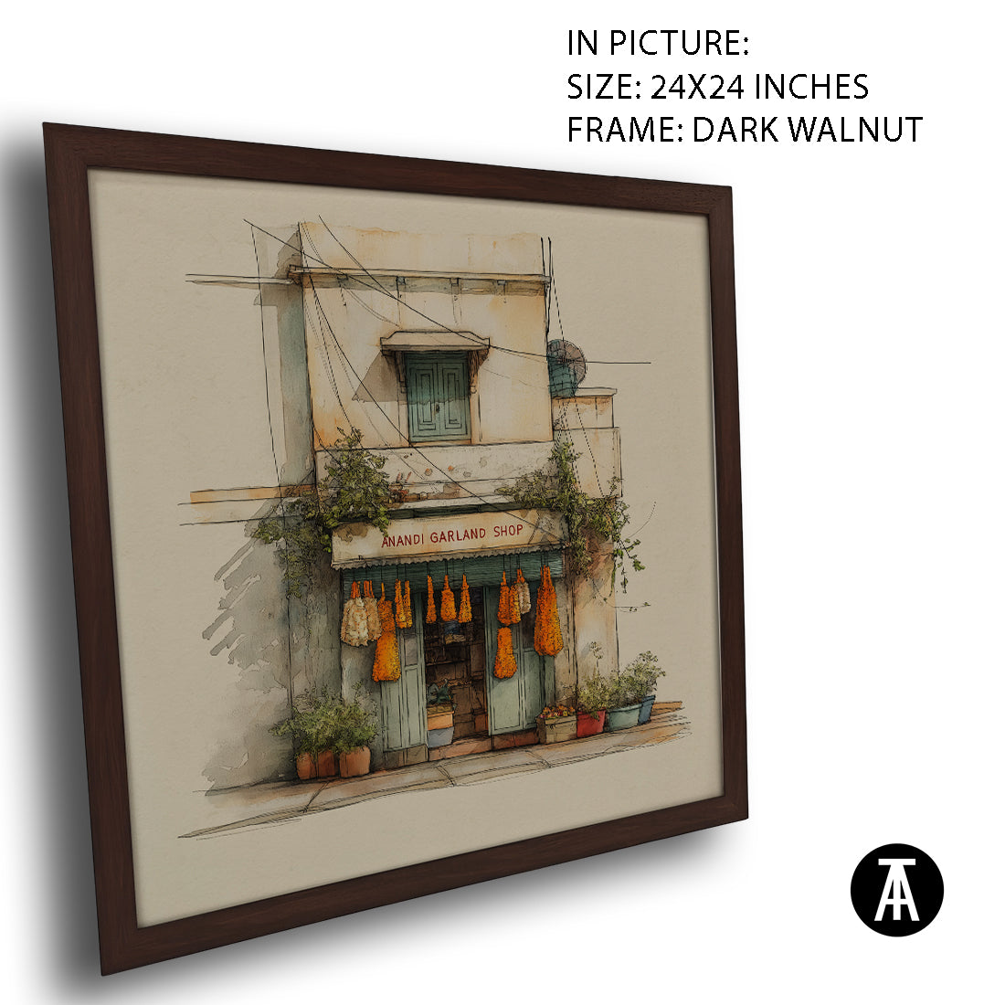 Artwork in Dark Walnut Frame
