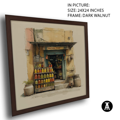 Artwork in Dark Walnut Frame