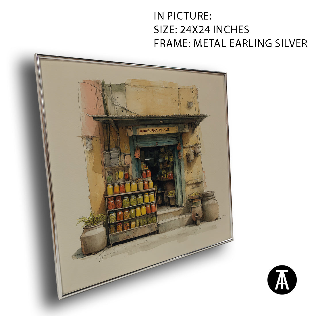 Artwork in Metal Earling Silver Frame