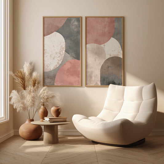 Bauhaus Abstract Painting in a Lifestyle Setting