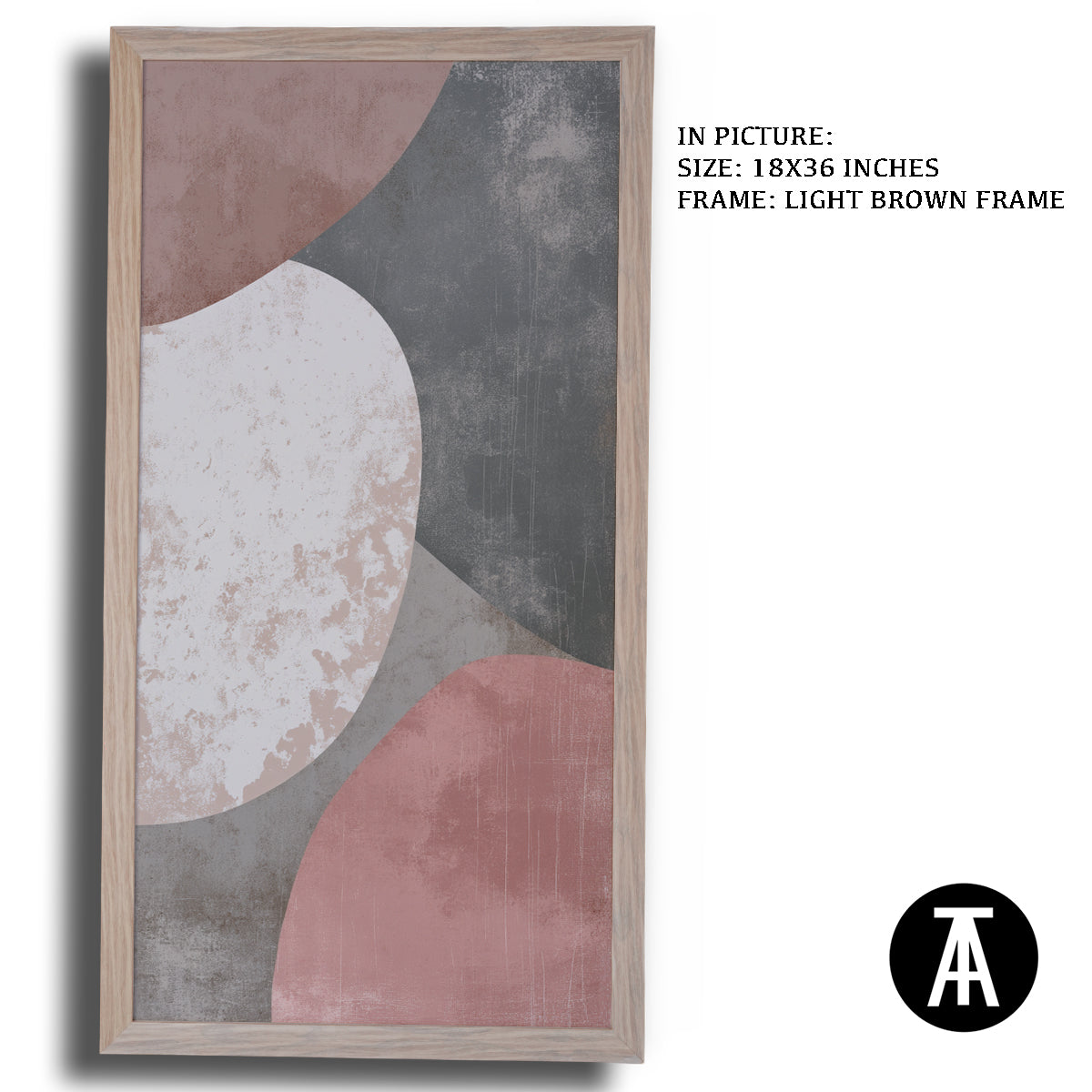 Artwork in Dark Brown Frame