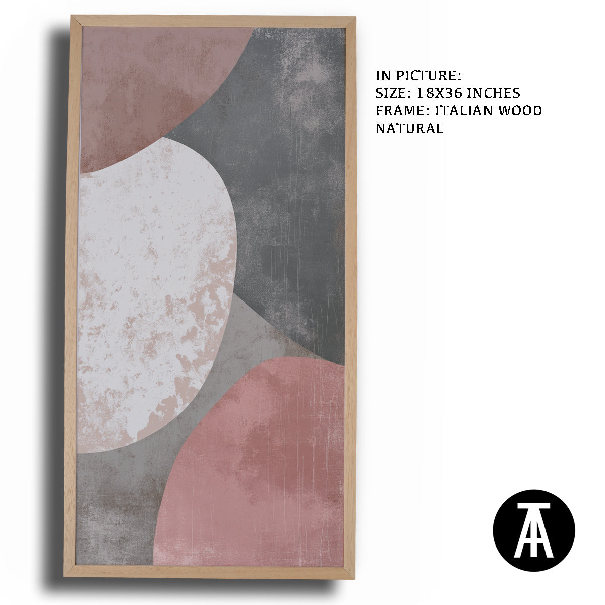 Artwork in Dark Wood Frame