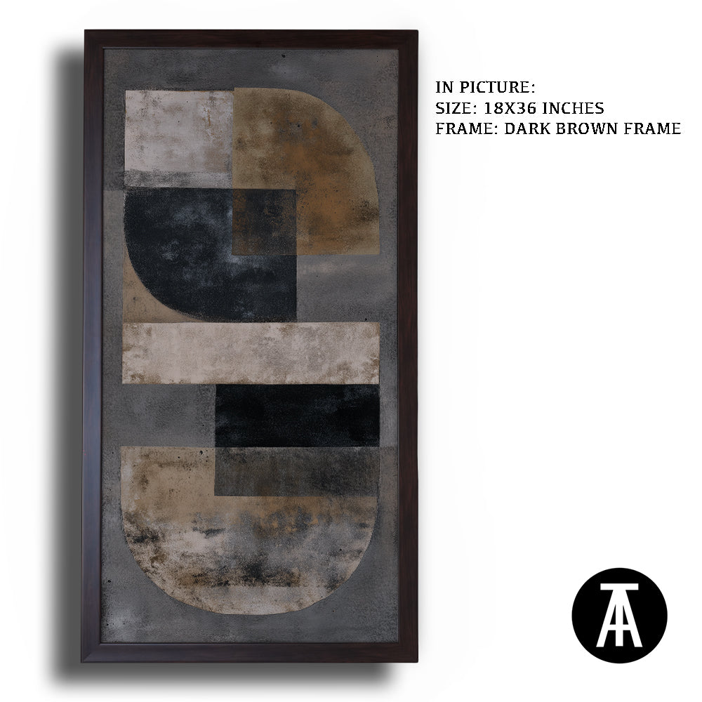 Artwork in Dark Brown Frame