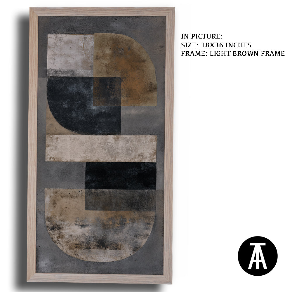 Artwork in Light Brown Frame