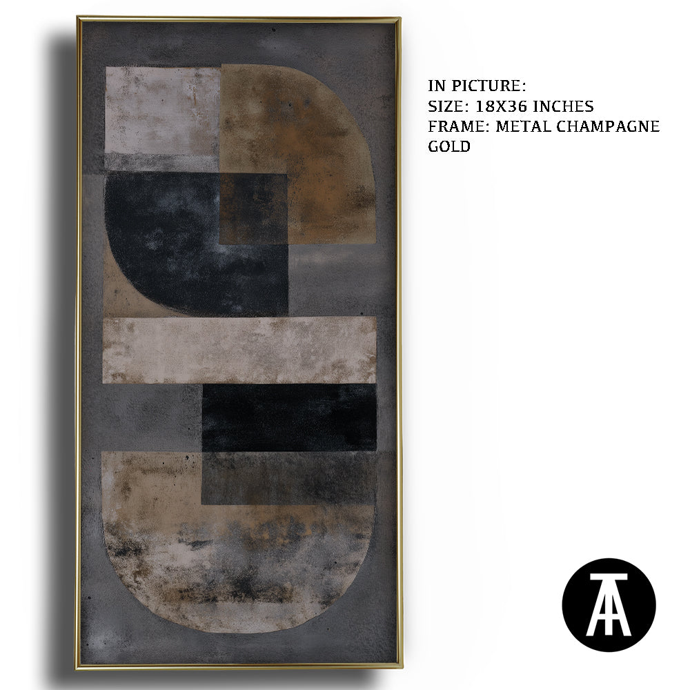 Artwork in Metal Champagne Gold Frame