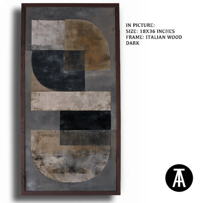 Artwork in Dark Wood Frame