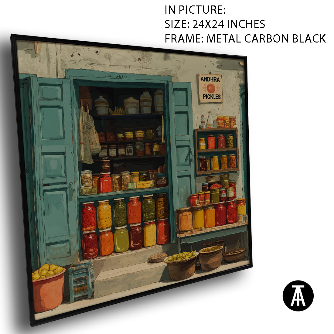 Artwork in Carbon Black Meta Frame