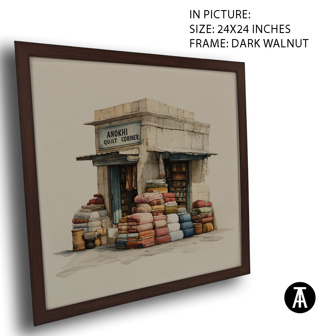 Artwork in Dark Walnut Frame