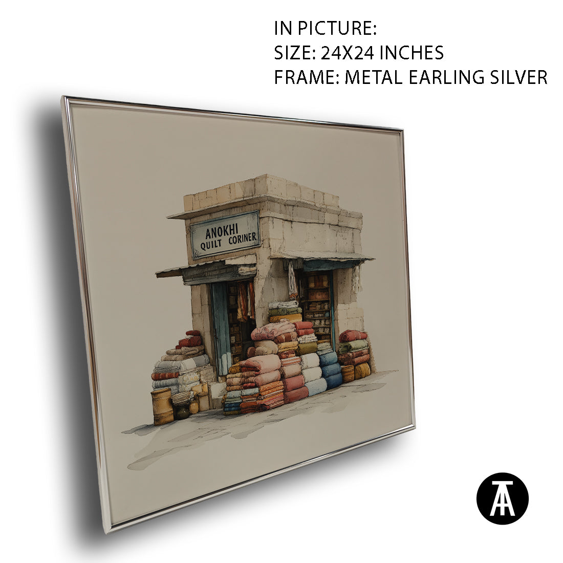 Artwork in Metal Earling Silver Frame