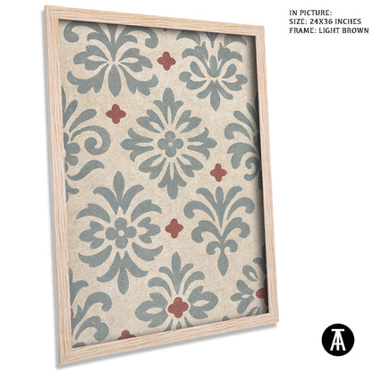 Artwork in Light Brown Frame