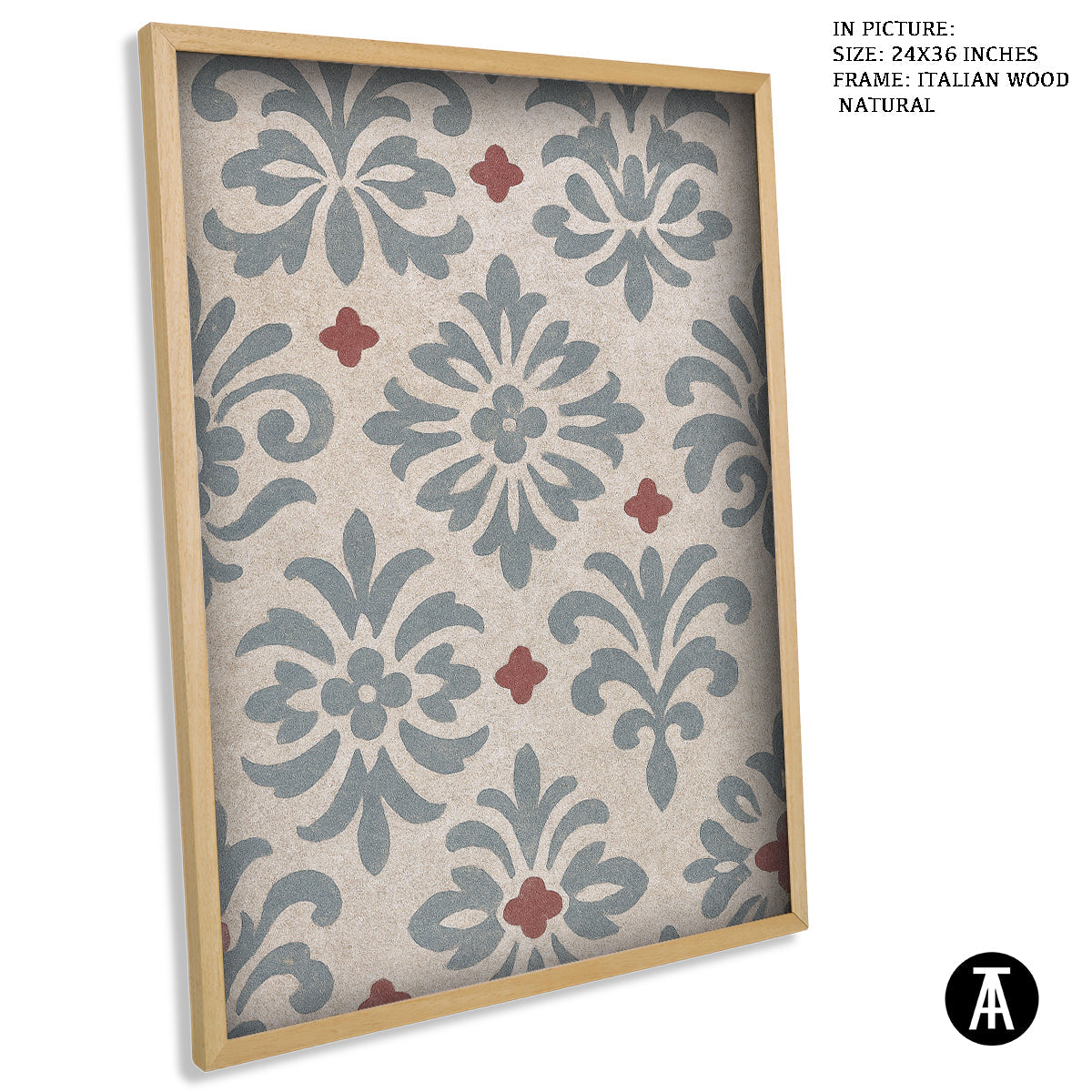 Artwork in Natural Wood Frame