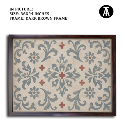 Artwork in Dark Brown Frame